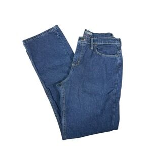 Cabelas Casuals Fleece Lined Jeans Womens 10 Straight Leg Blue Denim Cotton